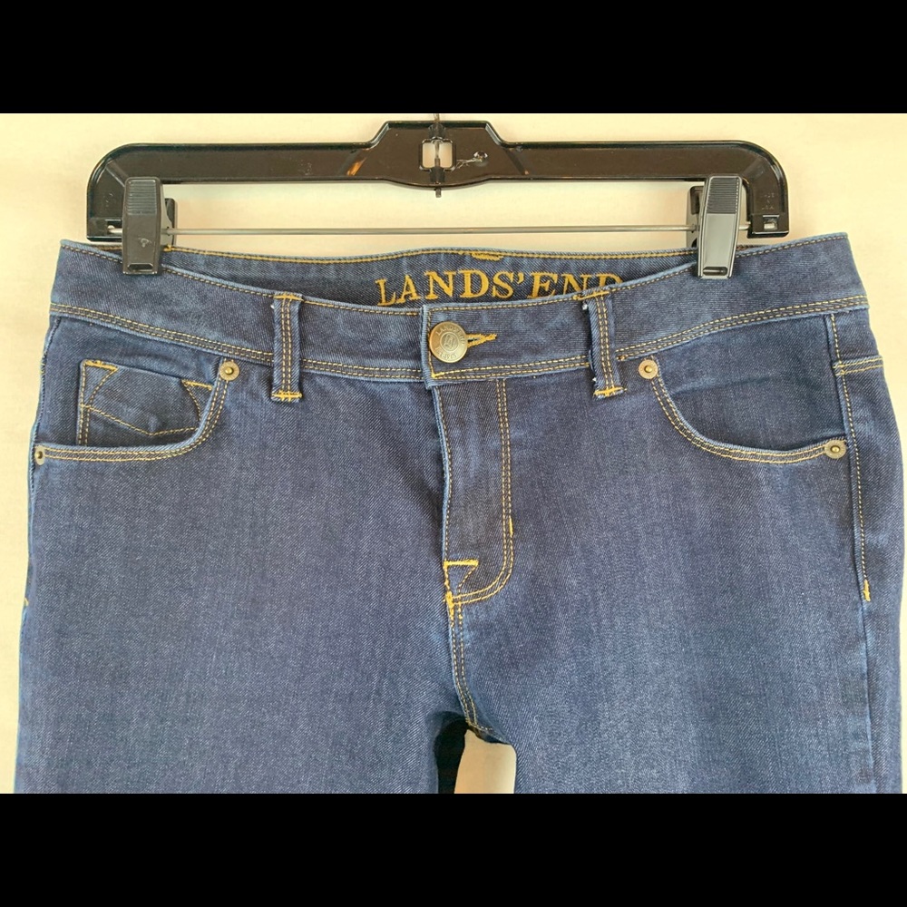 Land’s End Mid-Rise Straight-Leg Jeans